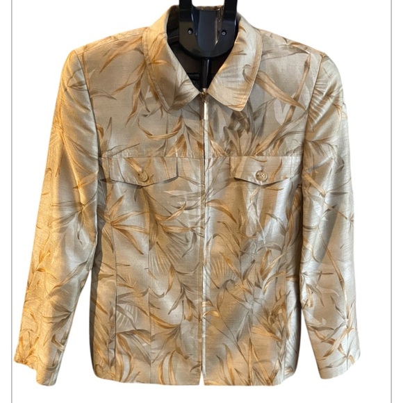 NWOT Vintage Basler Gold Patterned Jacket Size 38/Medium - Picture 1 of 9